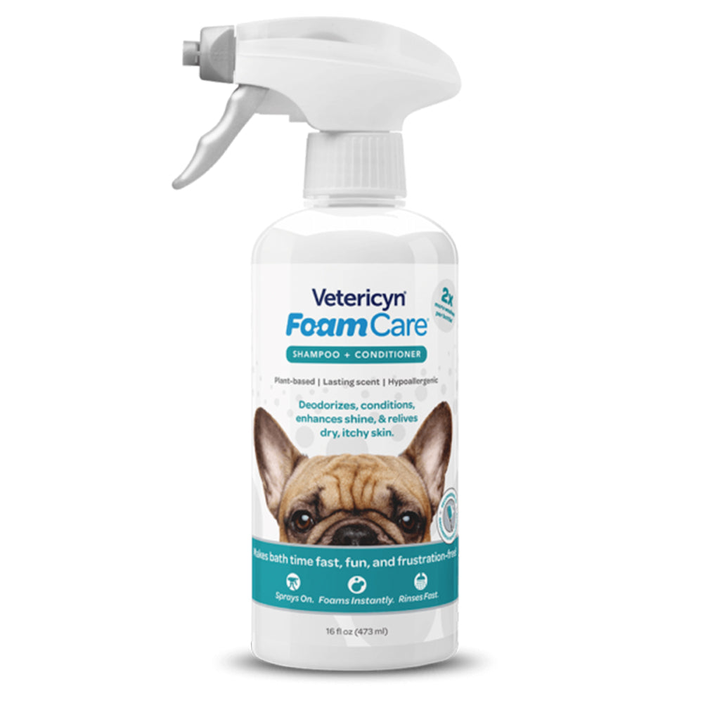 vetericyn foam care pet shampoo 16 oz