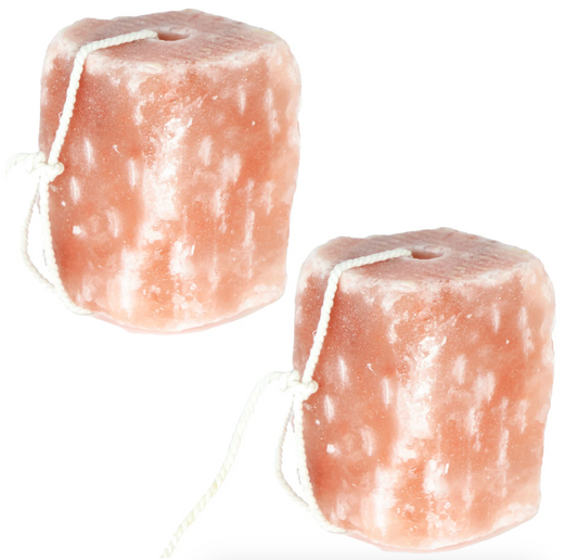 Himalayan Salt Lick 5 lbs on Rope for 2pk Horse, Deer, Goat, Livestock Animals