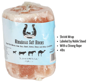 Himalayan Salt Lick Block Deer Attractant with Rope for Hanging 4 lbs for 2pk