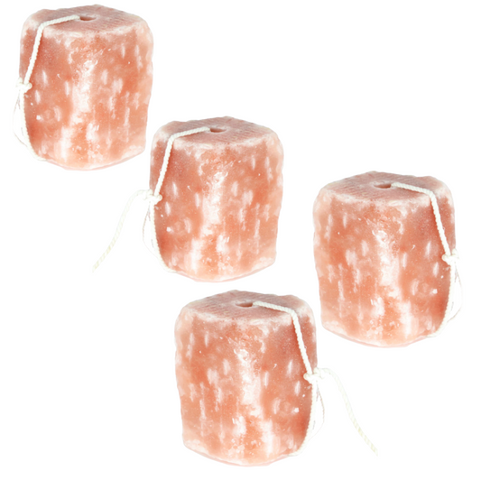 Himalayan Salt Lick 6 lbs on Rope for 4pk Horse, Deer, Goat, Livestock Animals
