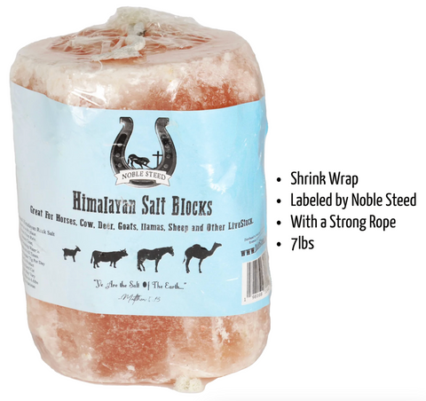 Himalayan Salt Lick Block Deer Attractant with Rope for Hanging, 7 lbs