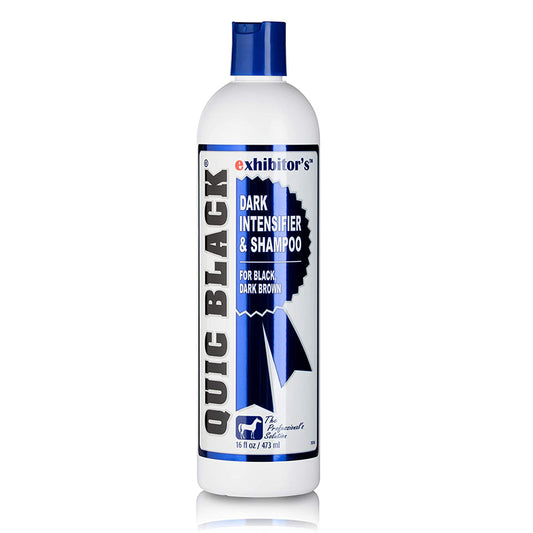 exhibitor quic black equine shampoo 16 oz