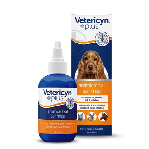 vetericyn plus antimicrobial ear rinse 3 oz