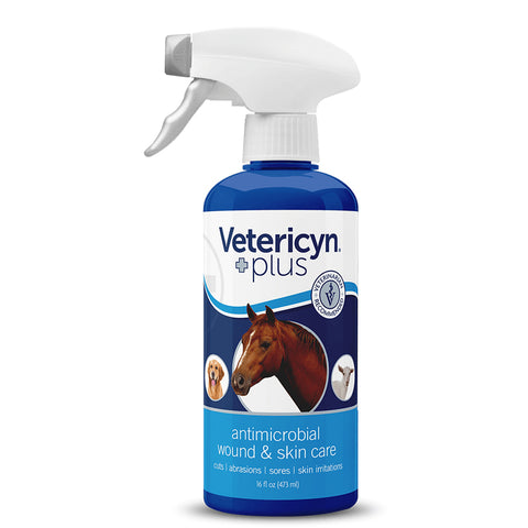 vetericyn plus antimicrobial equine wound and skin care liquid 16 oz